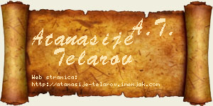 Atanasije Telarov vizit kartica